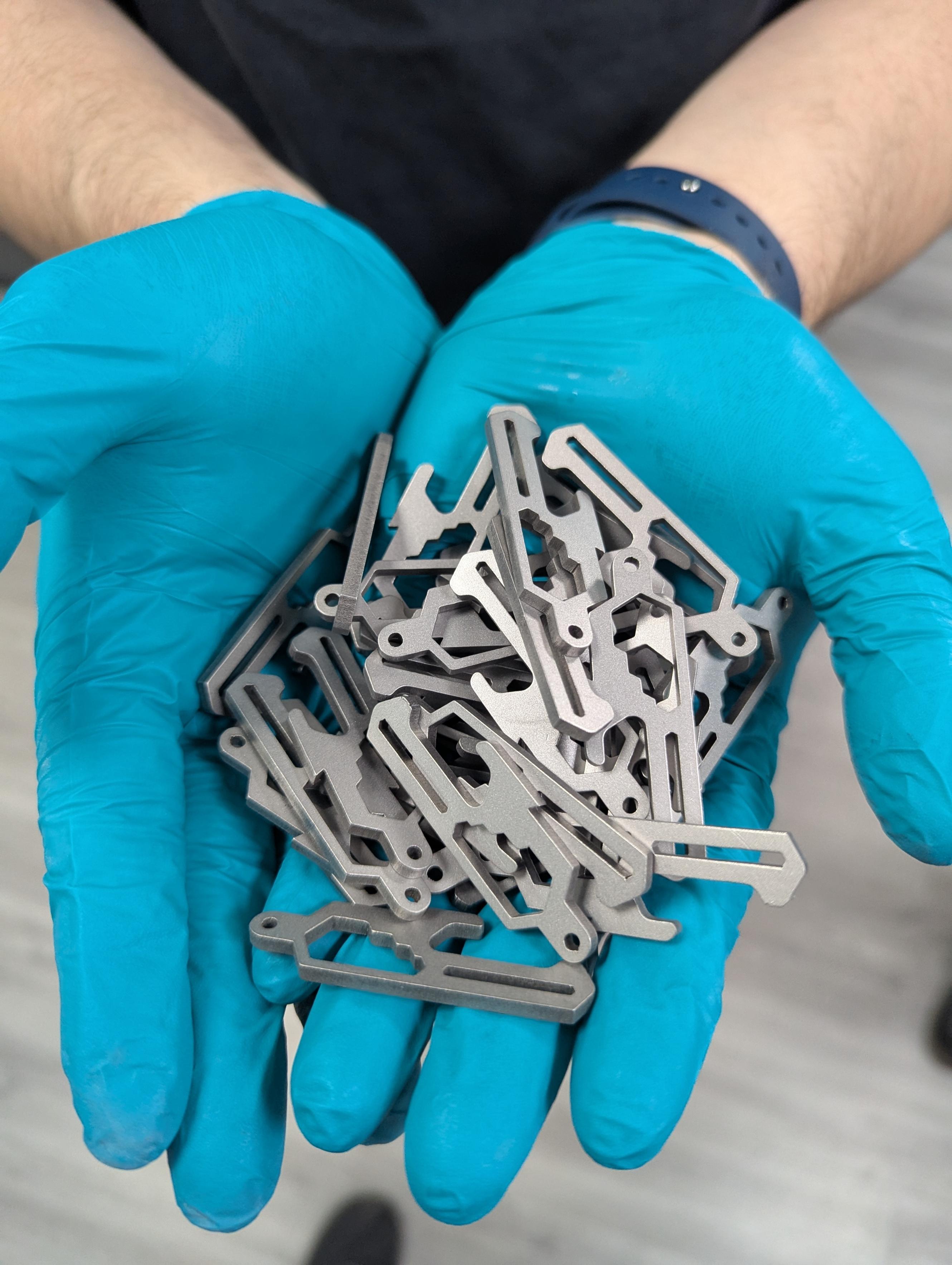 Stainless steel inserts cut on the XTOOL machine