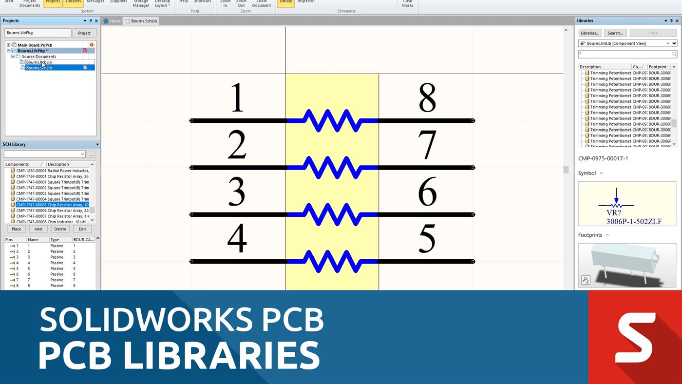 Learn SOLIDWORKS PCB Using PCB SWPCB Libraries