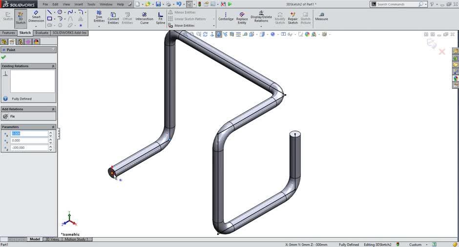 SolidWorks APP Tube Centerlines