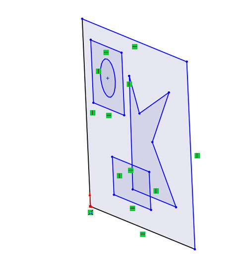 Shaded Sketch Contours, SOLIDWORKS