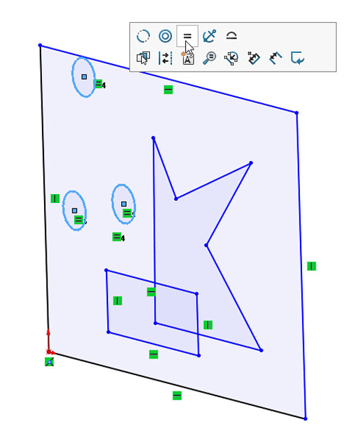 Shaded Sketch Contours, SOLIDWORKS