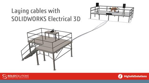 Laying cables with SOLIDWORKS Electrical 3D