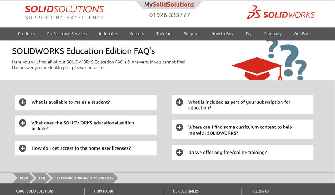 SolidWorks Education Edition FAQ's Solid Solutions