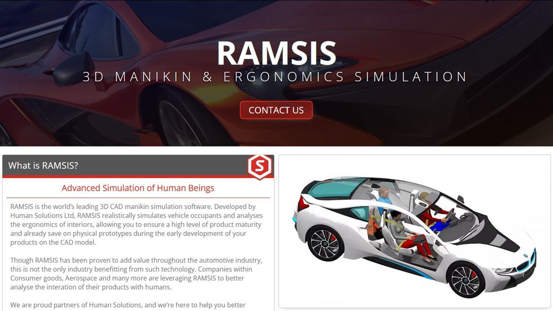 RAMSIS 3D CAD manikin simulation software