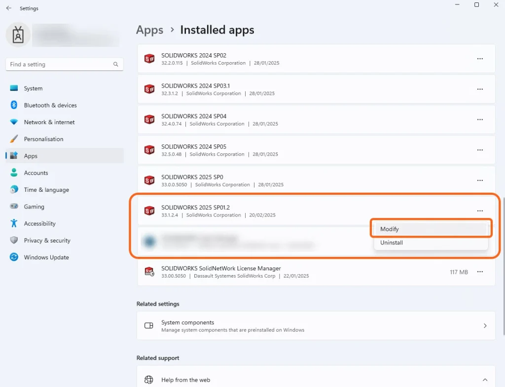 solidworks installation manager