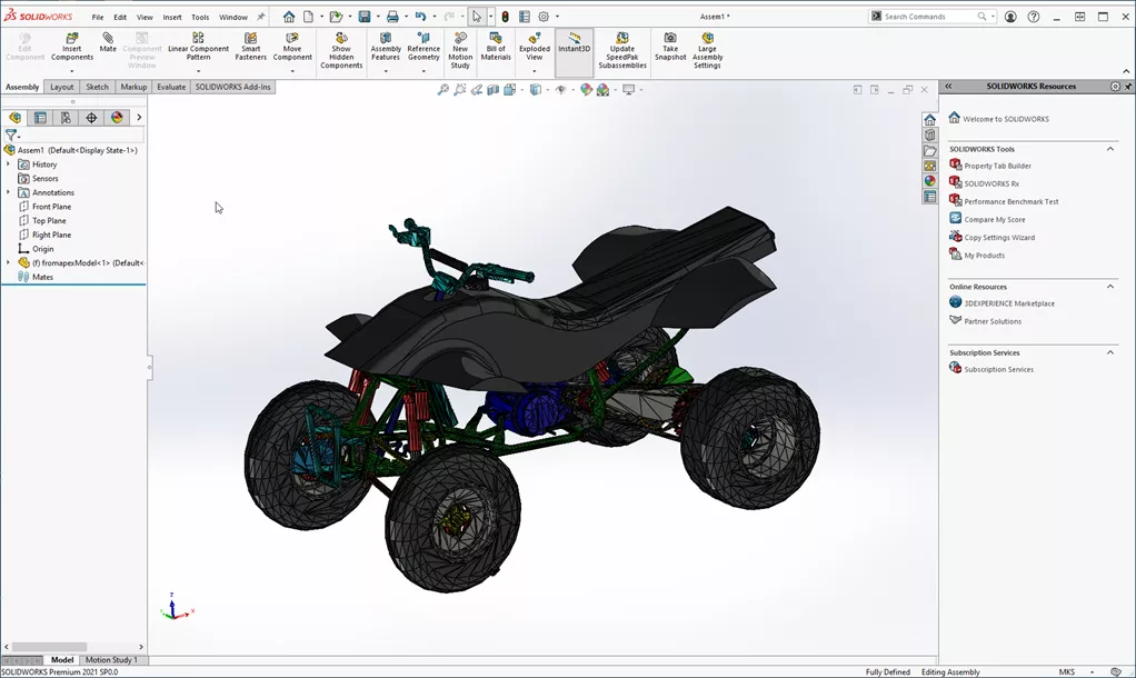 solidworks motion with msc adams atv
