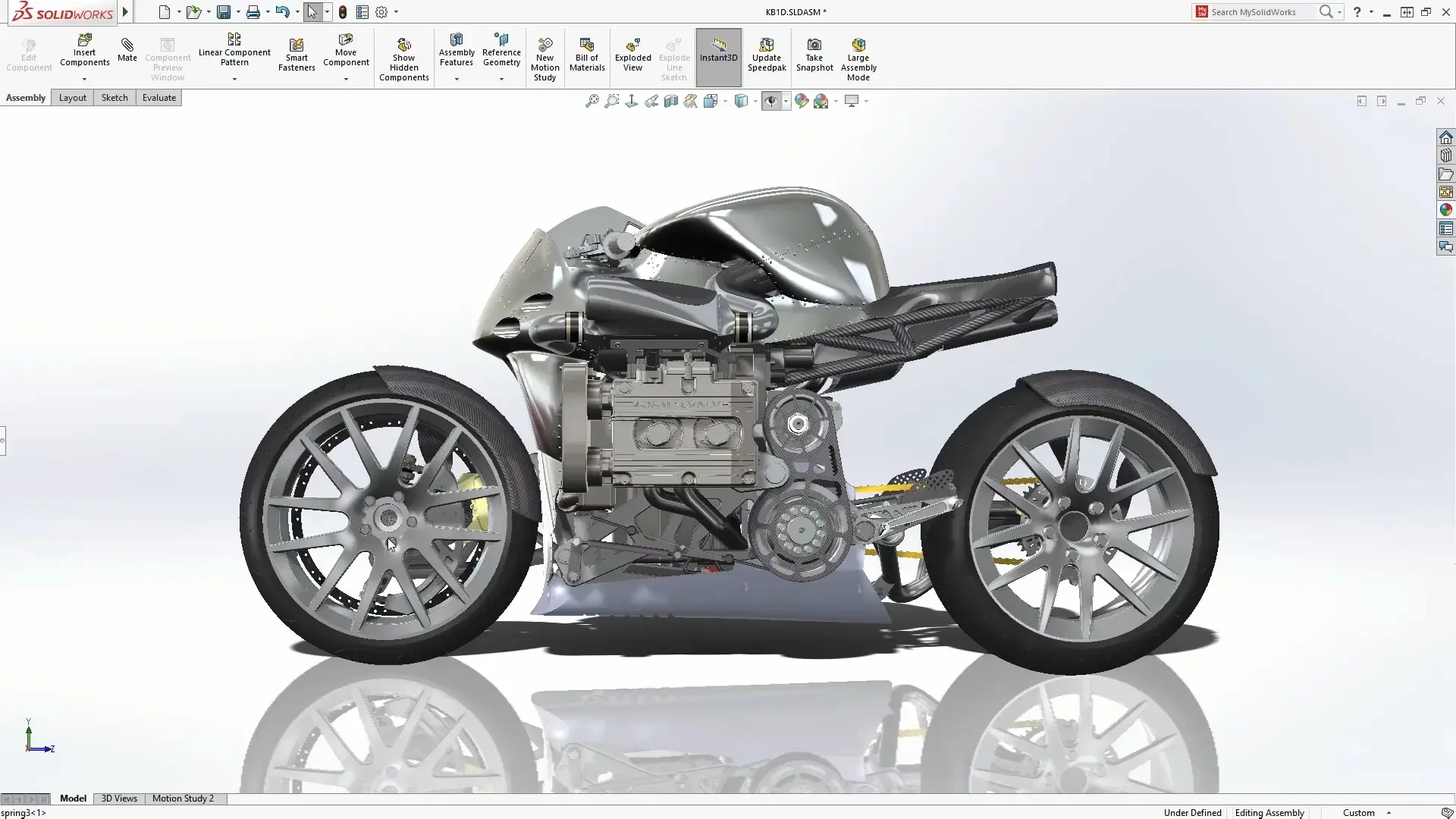 solidworks motorbike assembly