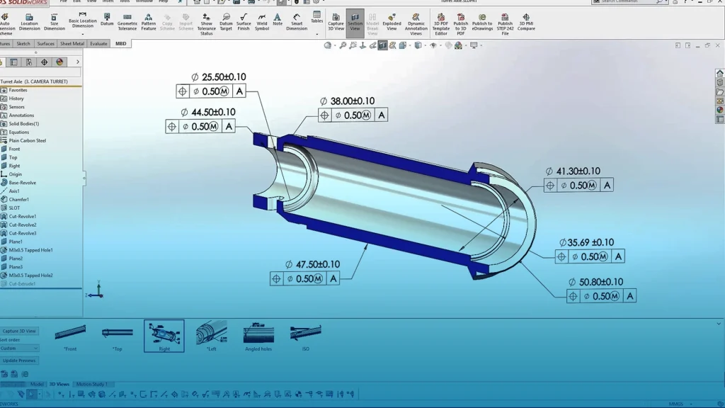 solidworks-mbd-annotated-section-view
