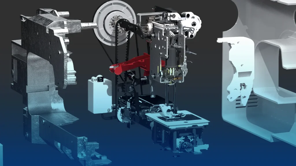 solidworks-2023-exploded-view-sewing-machine-render