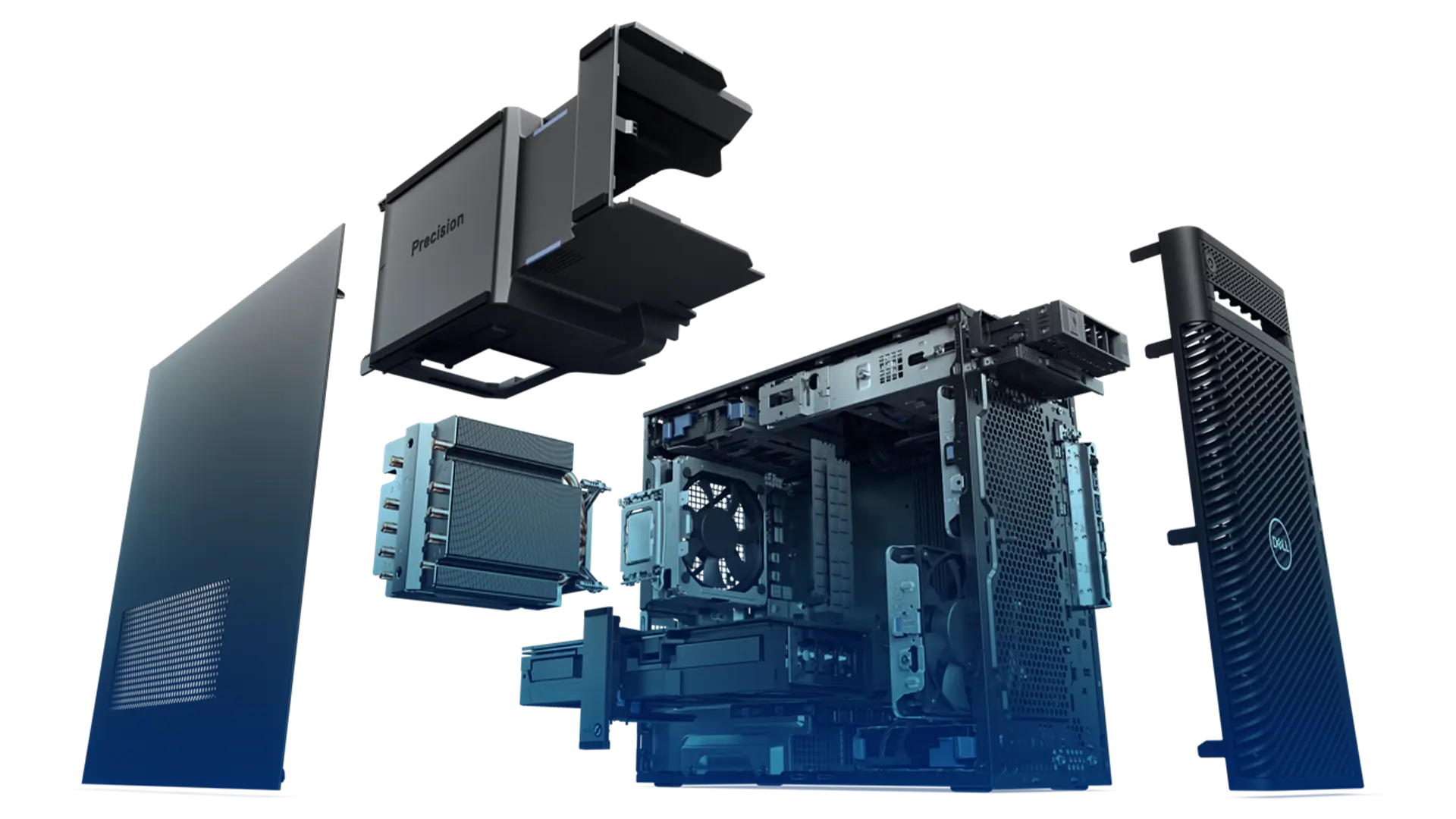 dell precision desktop-workstation exploded view