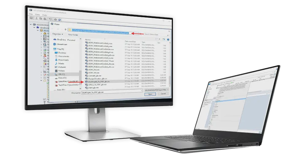 pdm-customisation-draftsight-laptop-view