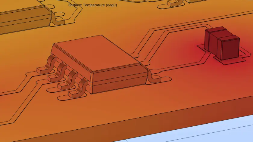 a close-up of a computer screen featuring a complex circuit diagram, illustrating electrical connections and components.