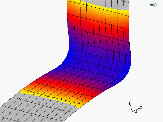 fea simulation shell to brick mapping