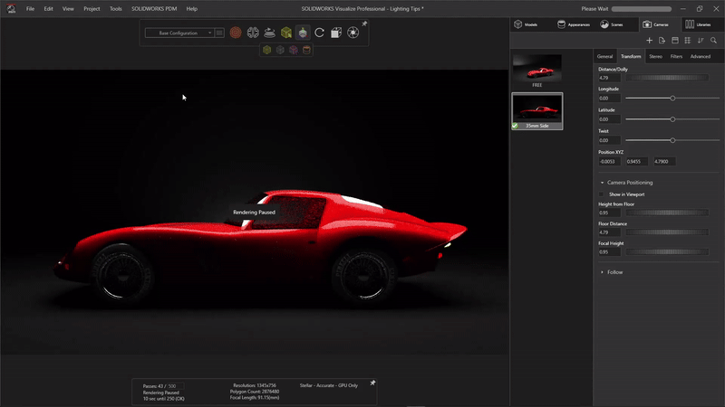 howtocreaterealisticlightinginsolidworksvisualize viewports ezgif.com video to gif converter