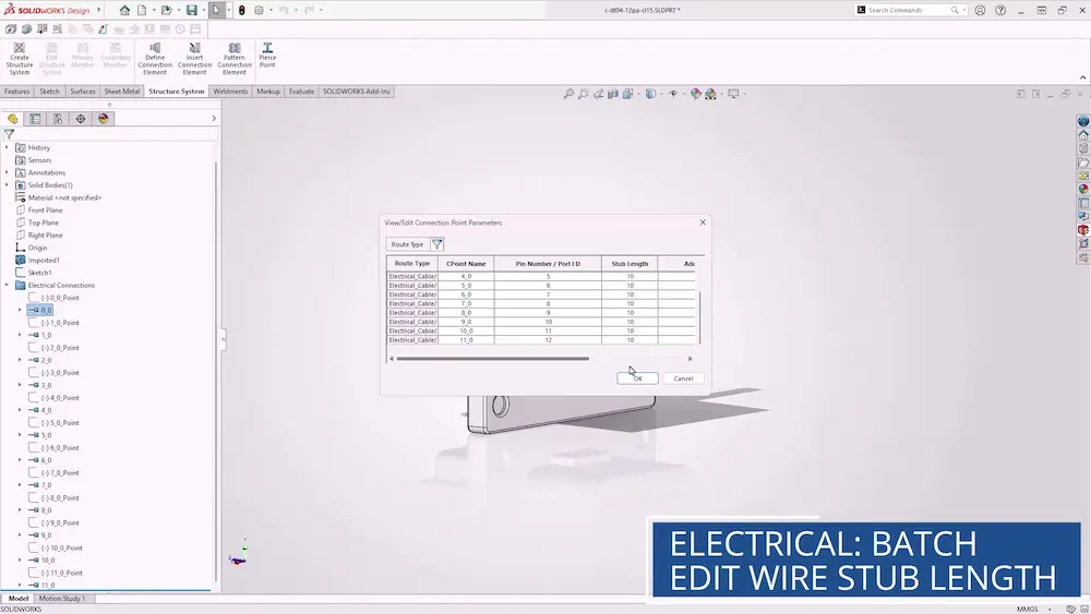 solidworks electrical 2026 connection point