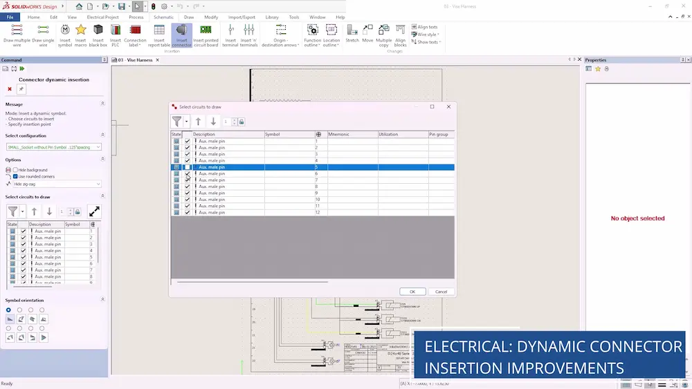 solidworks electrical 2026 dynamic connector