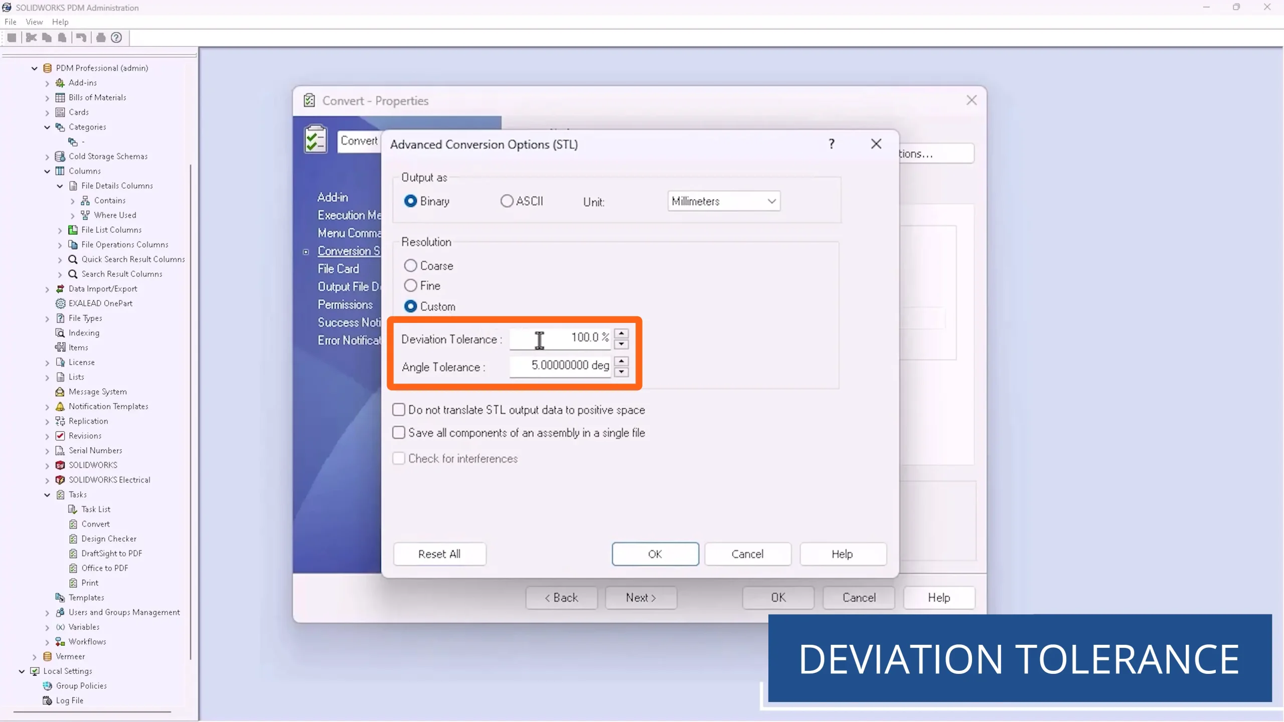 solidworks pdm 2026 convert task output scaled