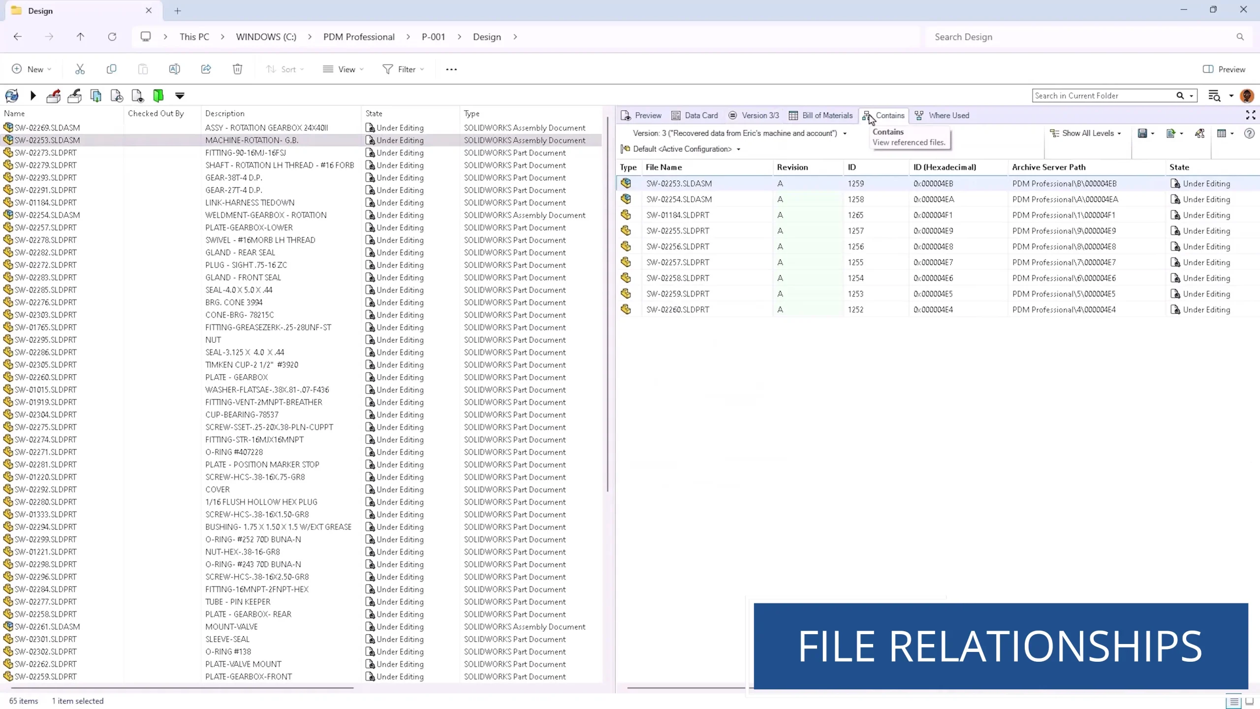 solidworks pdm 2026 file relationship tracking scaled
