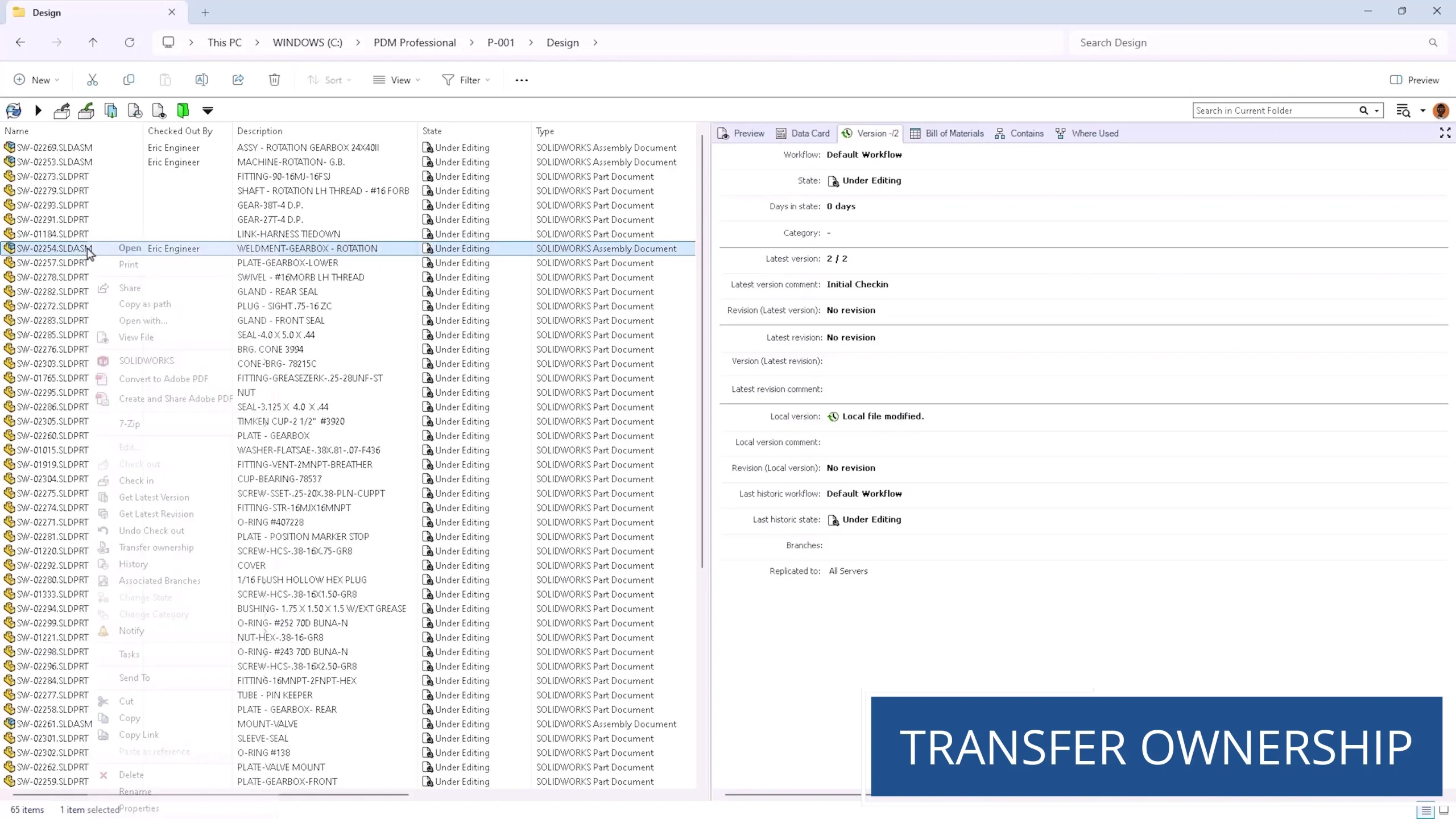 solidworks pdm 2026 ownership transfer scaled