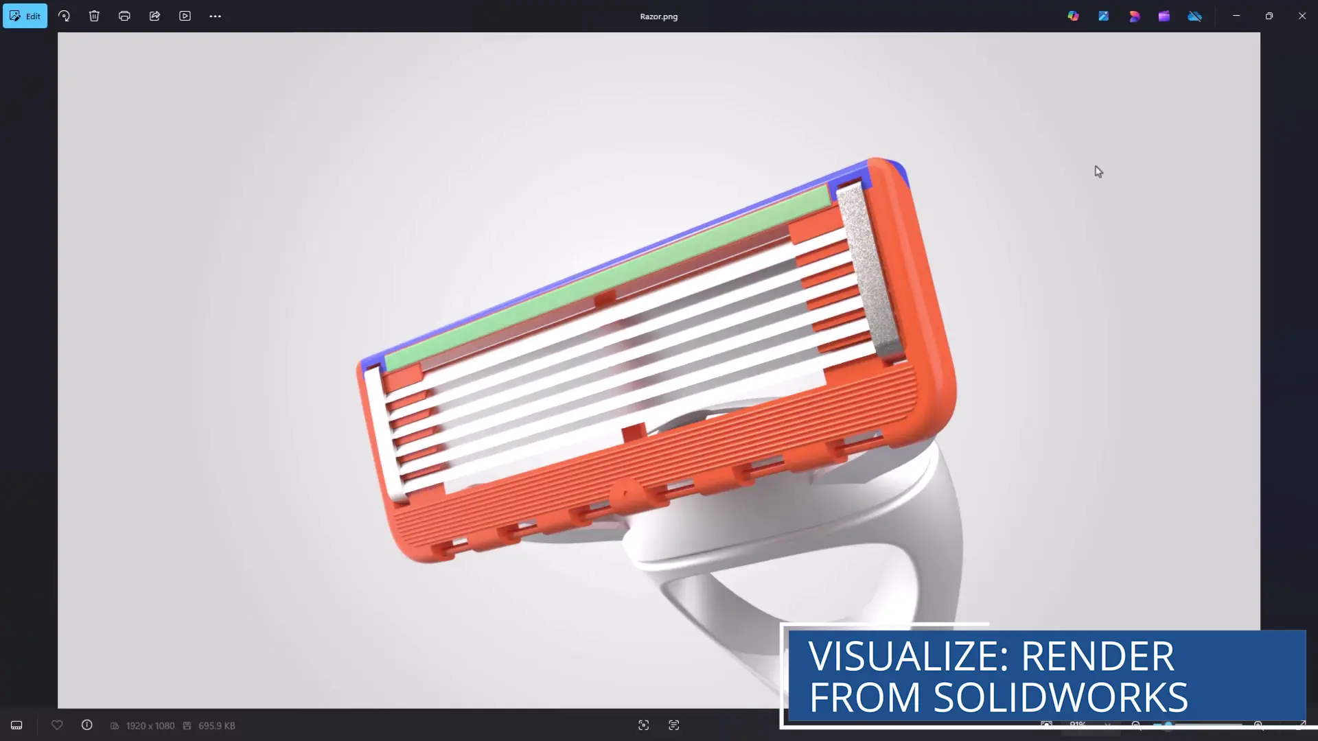 solidworks visualize 2026 one click rendering 2