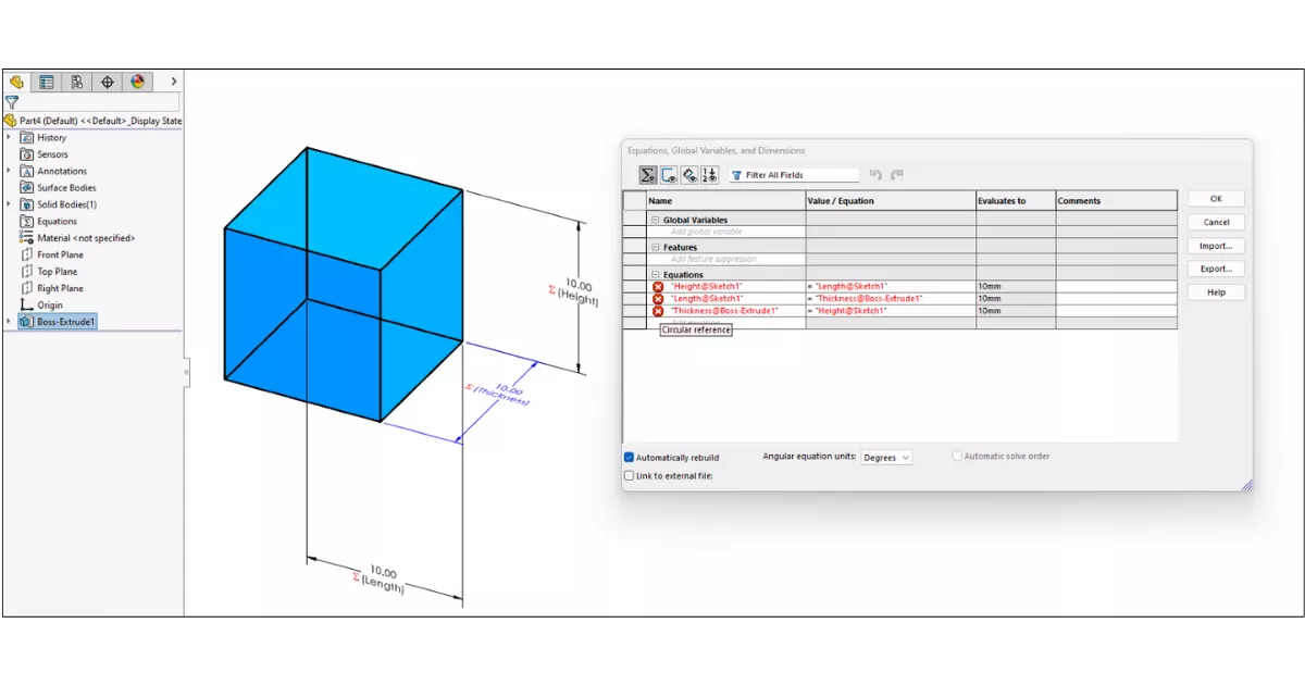 the infinite loop? how to find and fix circular references in solidworks 3 the infinite loop. how to find and fix circular references in solidworks 3