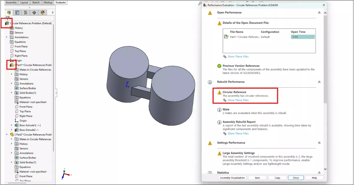 the infinite loop? how to find and fix circular references in solidworks 4 the infinite loop. how to find and fix circular references in solidworks 4