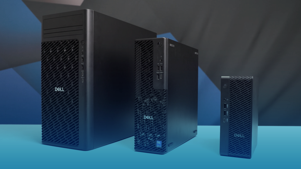 dell pro max desktops range lined up