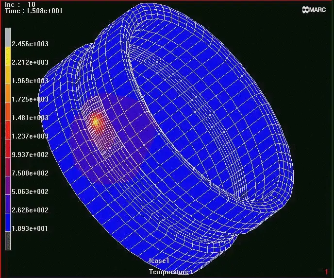 how to simulate welding with msc marc mesh adaptivity