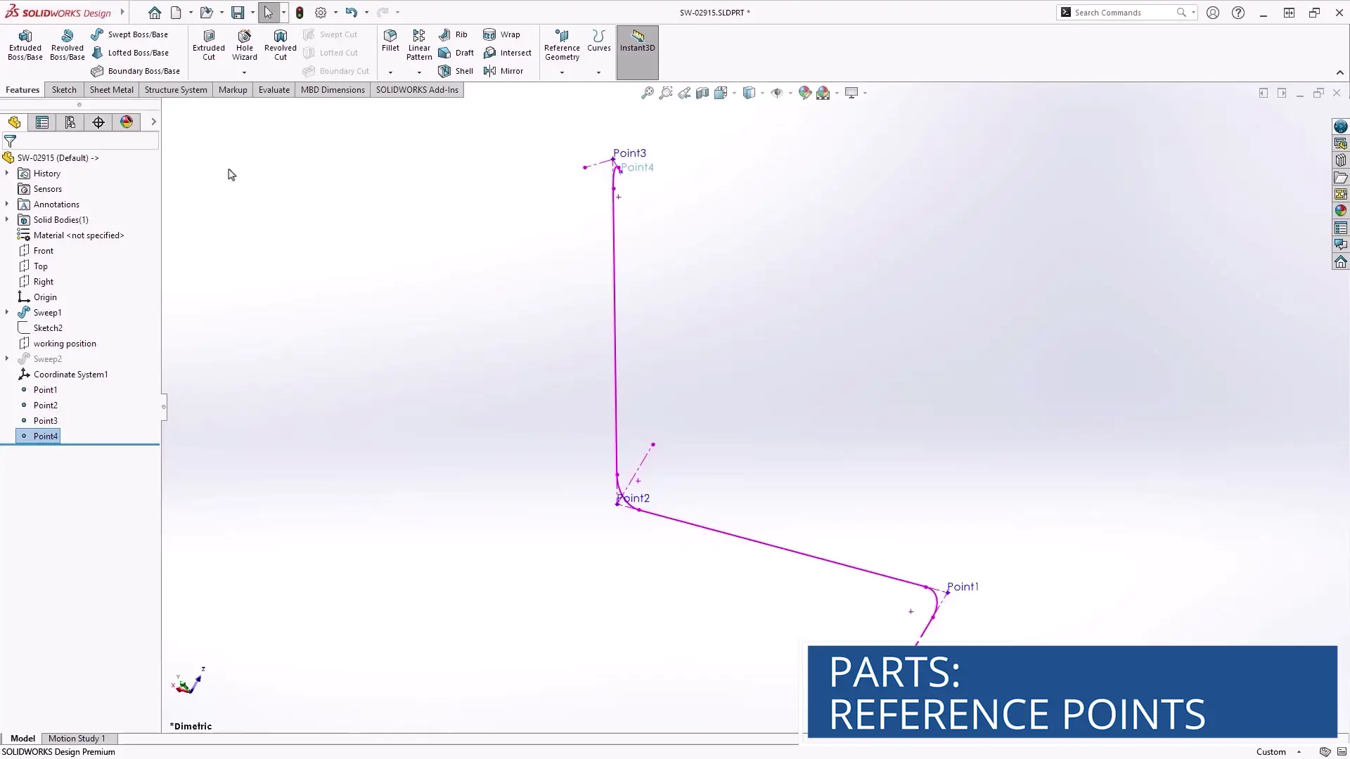 solidworks design 2026 reference point definition