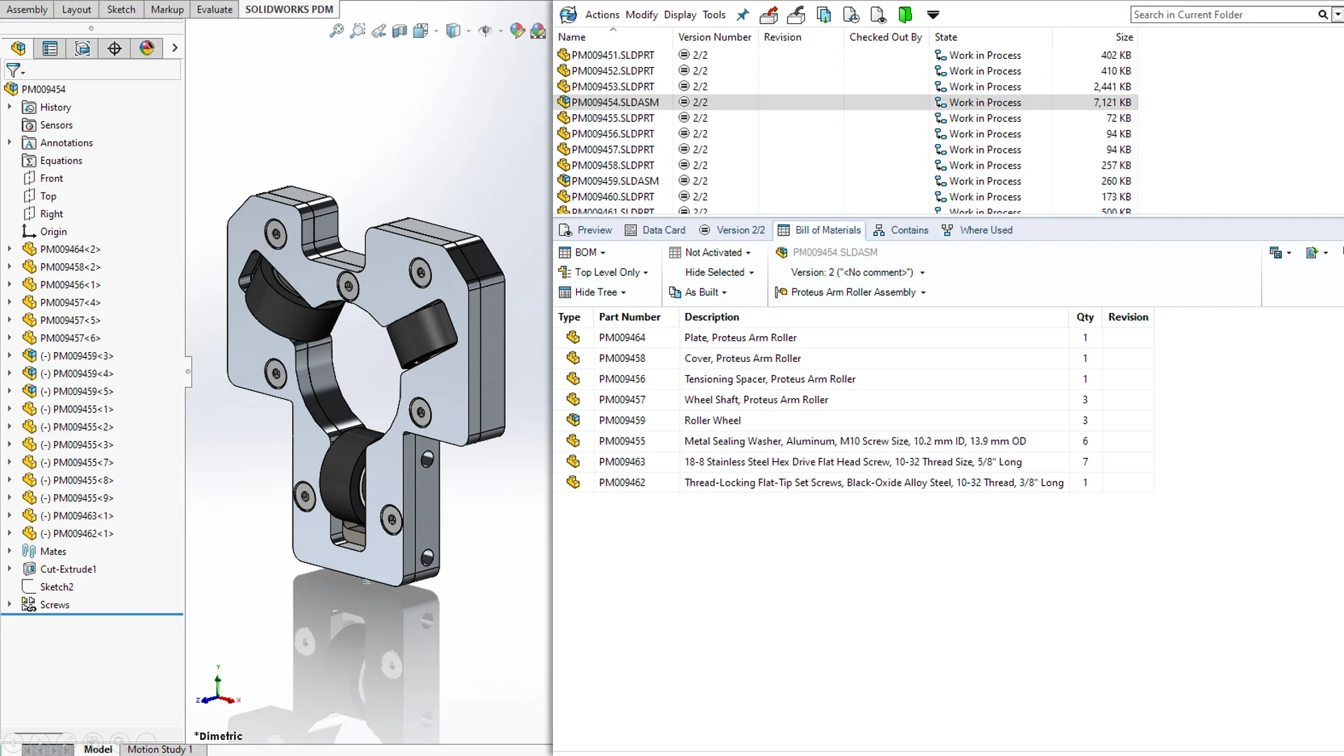 solidworks pdm bom screenshot