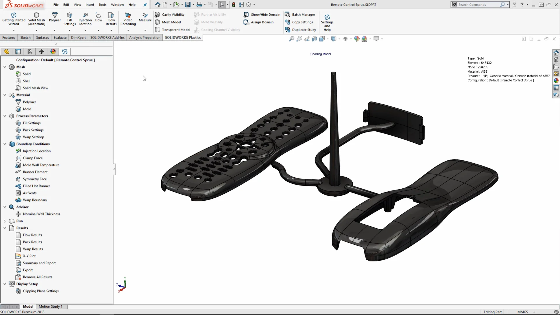 solidworks plastics remote control