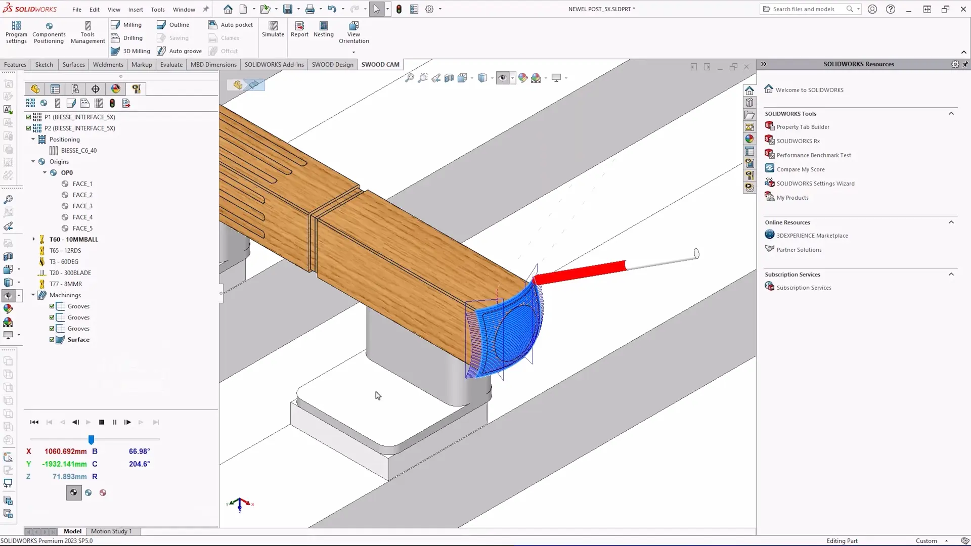 swood cam simulation