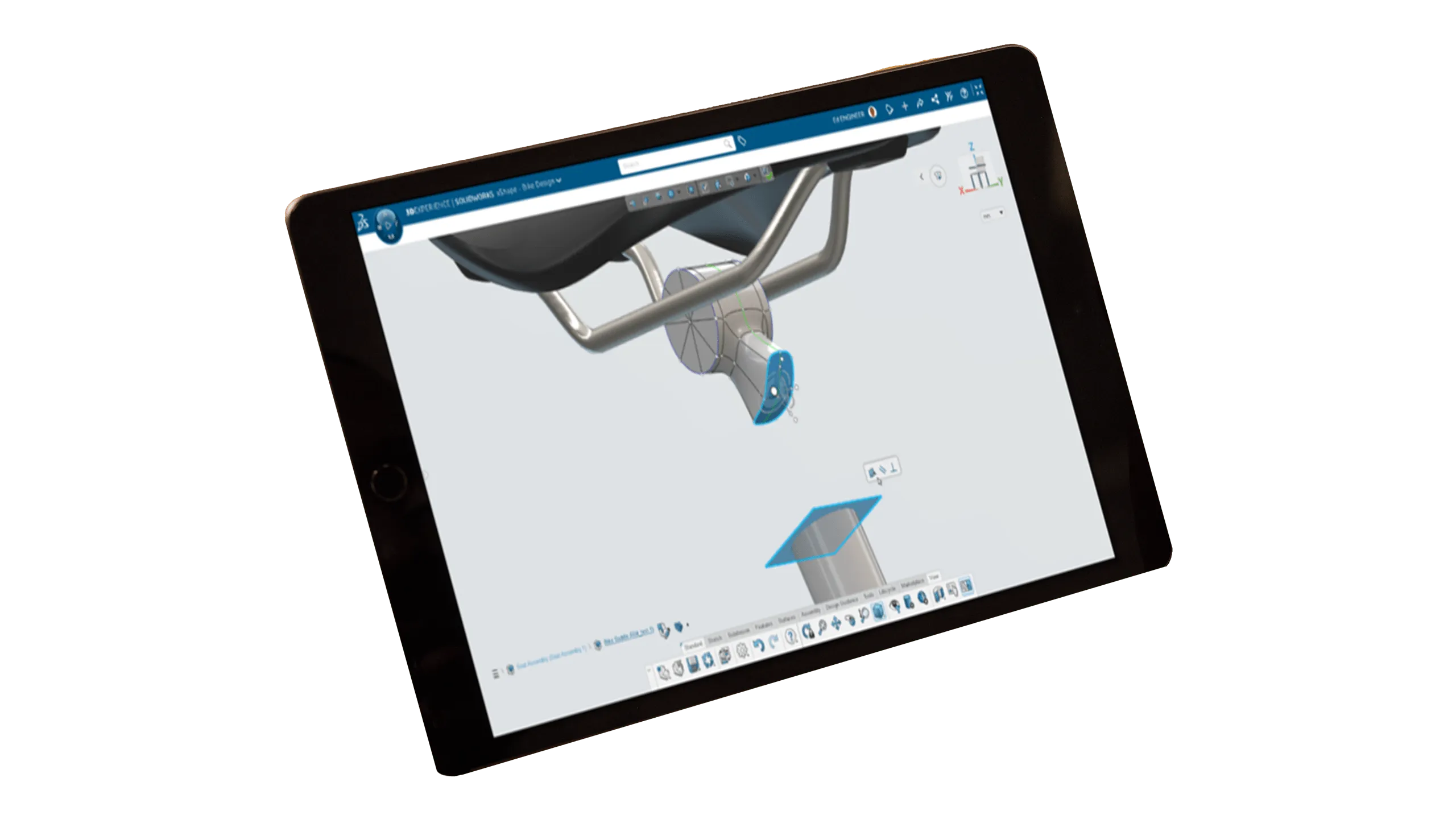 solidworks xdesign on a tablet