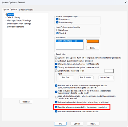 best practices for storing solidworks simulation results 10 turning on the option to protect your simulation results