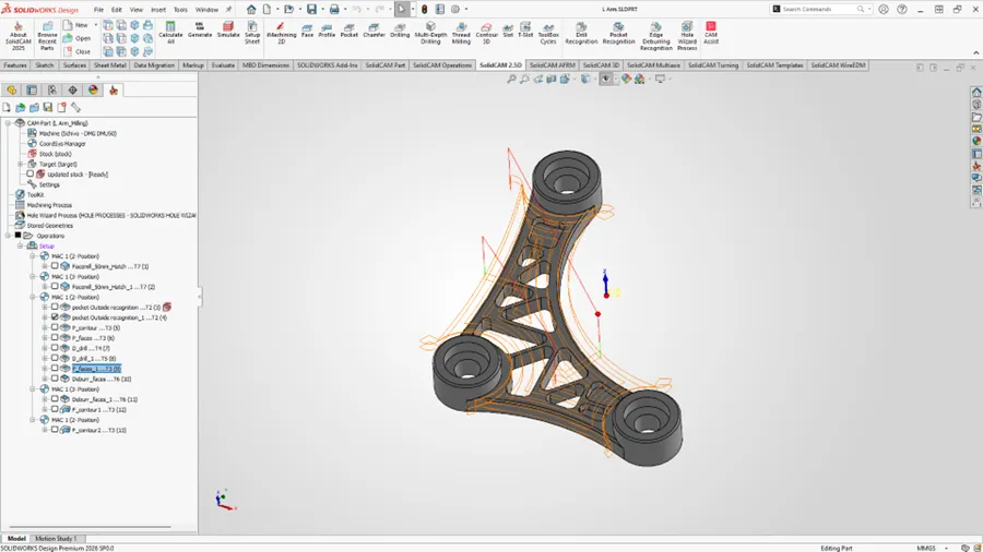 solidcam in solidworks: full cad integration