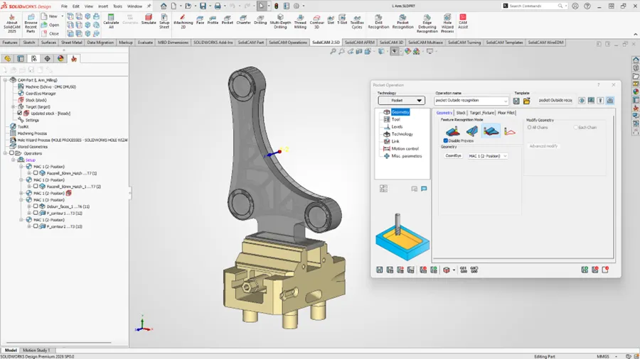 solidcam in solidworks: full cad integration 3