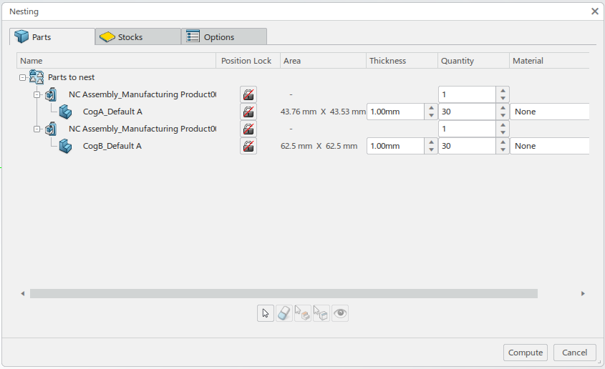 Nesting 2D Components In 3DEXPERIENCE DELMIA 5 Part quantity and material assignment