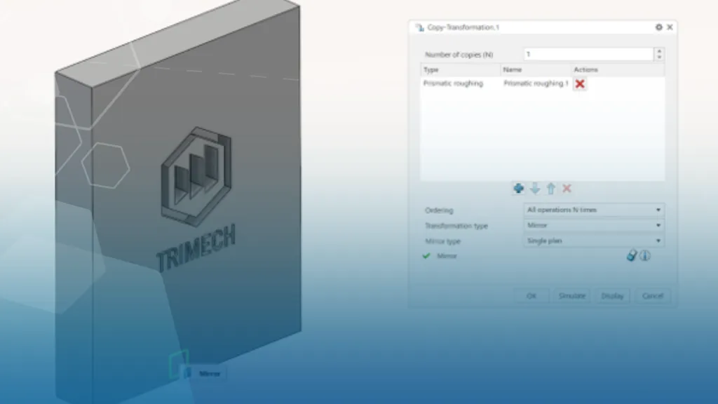 Feature Image Repeating Toolpaths Using Copy Transformation Instructions In 3dexperience Delmia