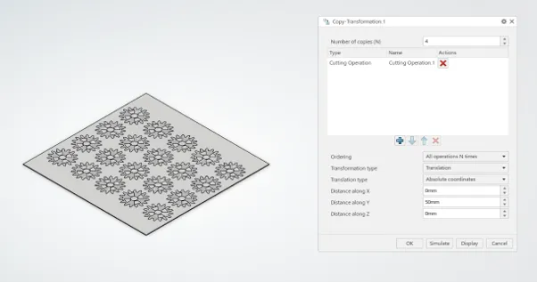 Repeating Toolpaths Using Copy Transformation Instructions In 3Dexperience DELMIA 2 Translate Copy Transformation