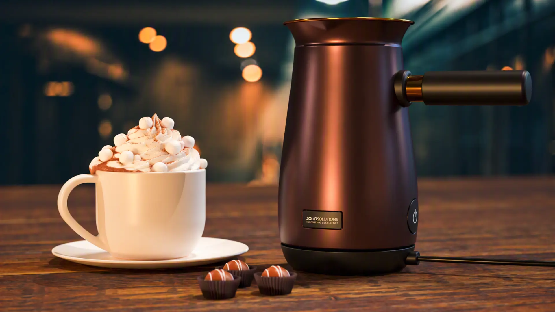 When Does a CAD Model Stop Being Enough? 4 Photorealistic visualisation of hot drink maker CAD model