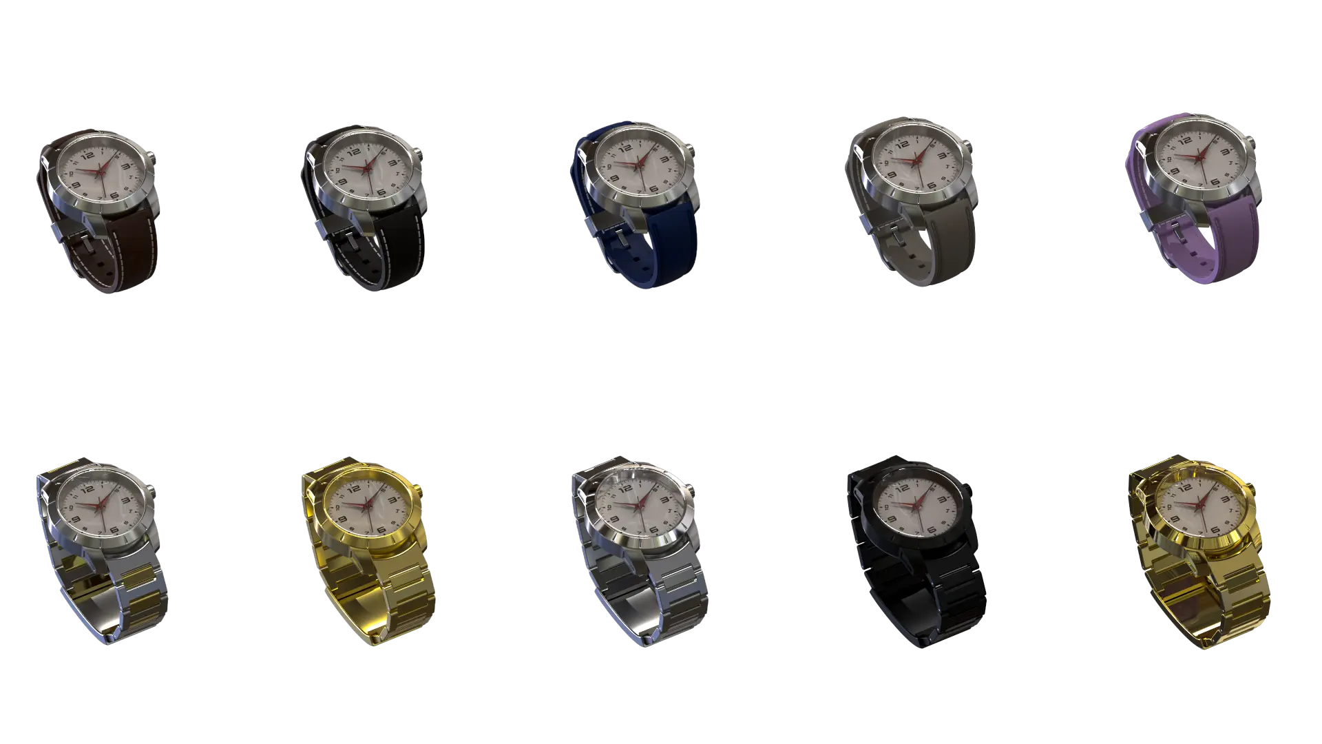 When Does a CAD Model Stop Being Enough? 5 Photorealistic visualisations of watch finishes