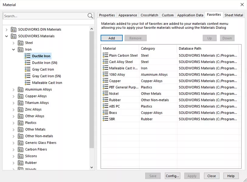 5 favourite materials