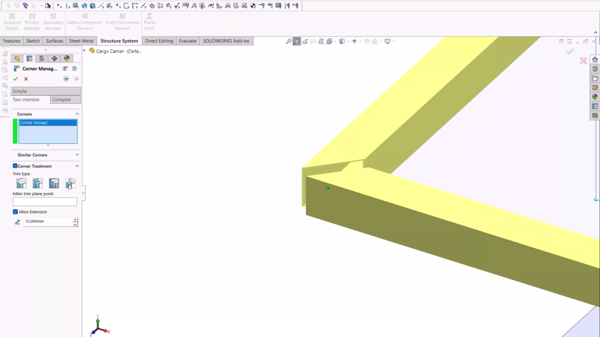 5 NEW Time-Saving Sheet Metal & Fabrication Tools: What’s New in SOLIDWORKS 2024 4 04 Corner Management