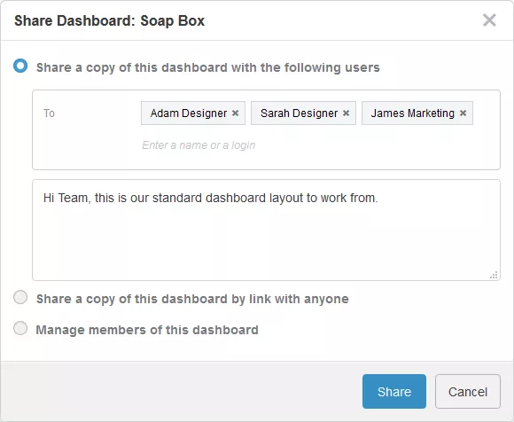 3d experience - dashboard creation 16 sharedashboard