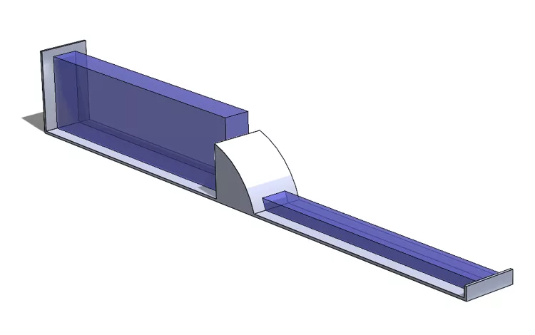 free surfaces weir model