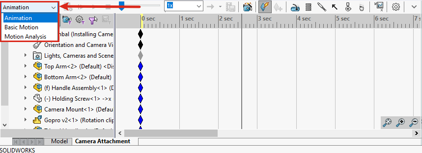 3 animation drop down